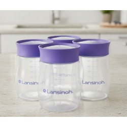 4 Botes para extractor de leche materna Lansinoh