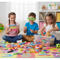 Caja con 600 Juguetes sensoriales para niños