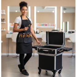 Organizador de cosméticos grande para maquillaje, arte uñas, peinado
