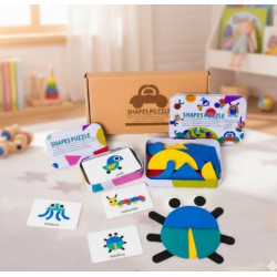 Rompecabezas 3D Montessori con tarjetas