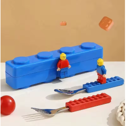 Juego de cubiertos de bloques de construcción