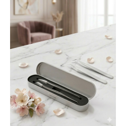 Set 2 Pinzas de acero inoxidable para pestañas