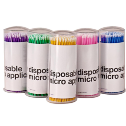 100 unidades micro cepillos de algodón para pestañas