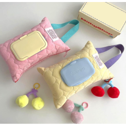 Bolsa acolchada para colgar toallitas húmedas