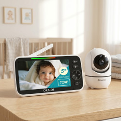 Monitor para Bebés OKAIDI de 5 Pulgadas 720 HD
