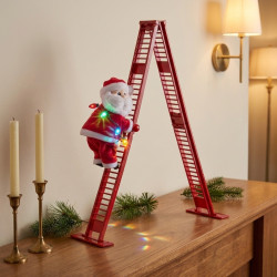 Mini Santa Trepador Musical 43 Cm