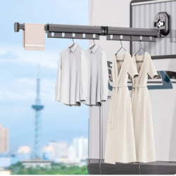 Tendedero plegable para pared sin perforar