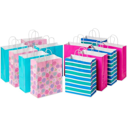 Bolsa con diseño y lazo de organza para regalo