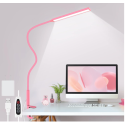 Yotutun Lámpara LED cuello de cisne rosa