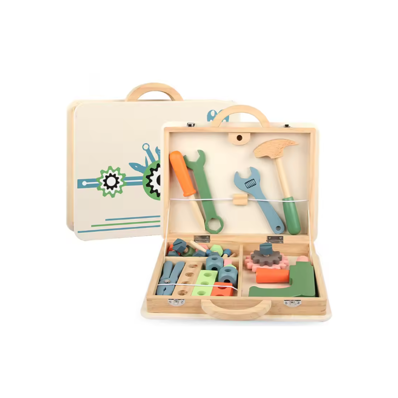 Caja de herramientas de madera para