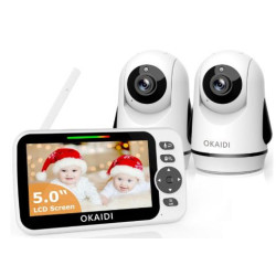 Monitor de video para bebés 5" 2 cámaras